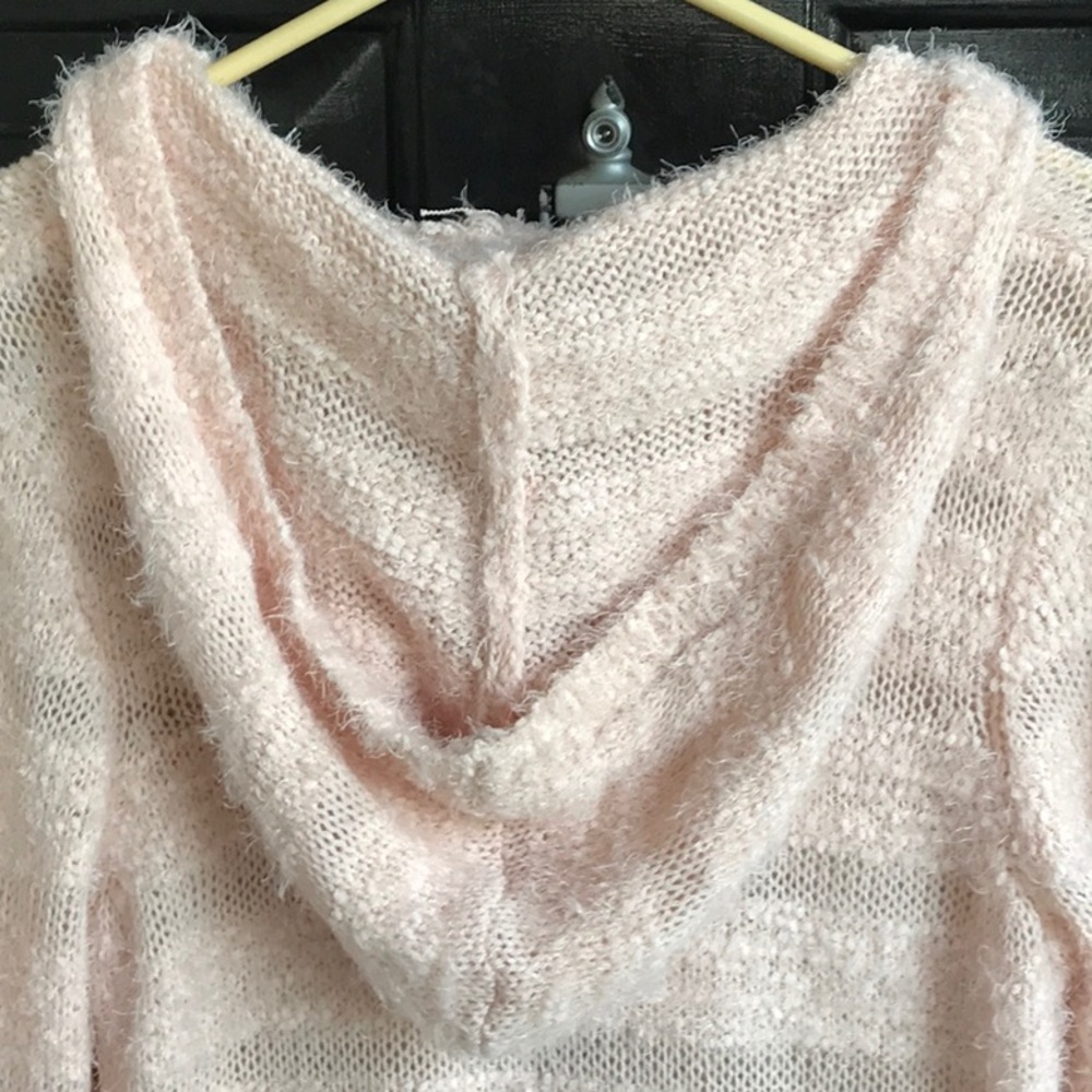Very cute! Blush color fuzzy pullover hoodie. NWT - Picture 4 of 6